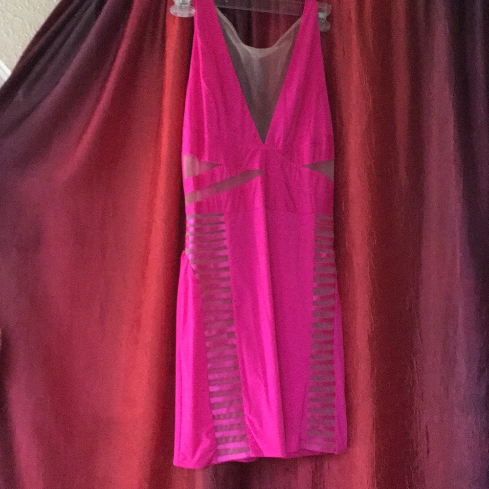 Carribean Queen Sexy Hot Pink Summer Mini Dress